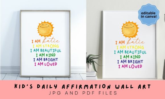 Children's Positive Affirmation Wall Art: A Designer's Asset