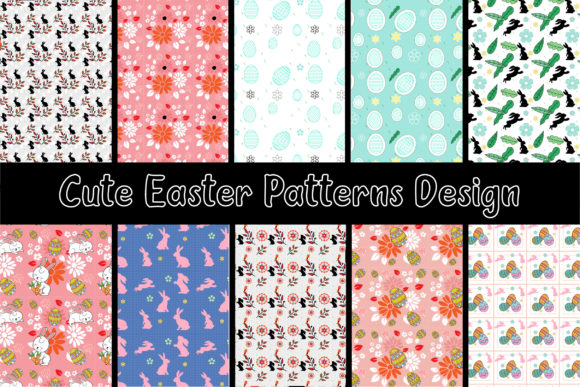 Cute Easter Patterns for Modern Graphic Design