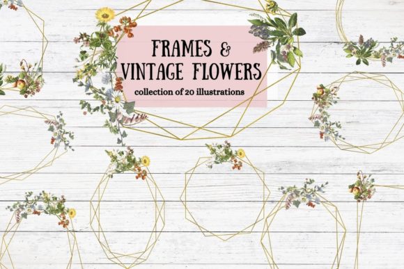 Gold Frames with Vintage Flowers: A Designer's Guide