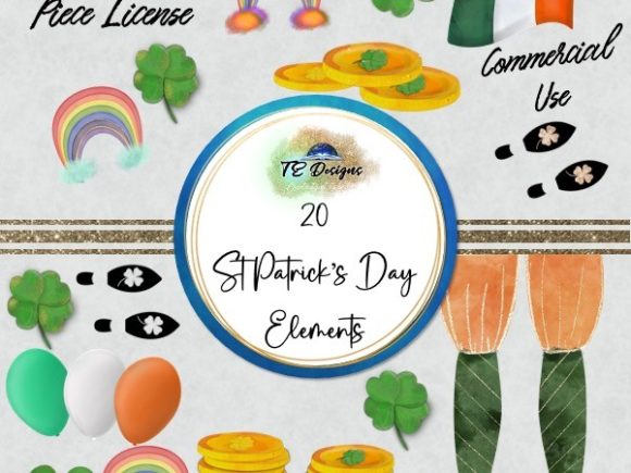 St. Patrick's Day Clipart: 20 Elements for Creative Design